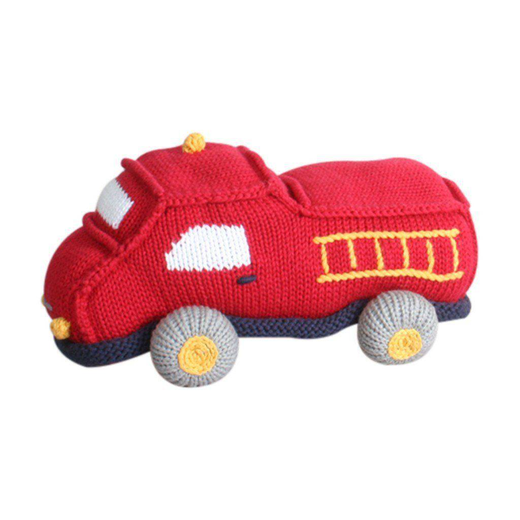 Hand Knit 6" Fire Truck