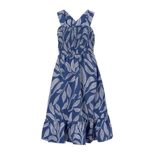 Cobalt Printed Maxi Dress