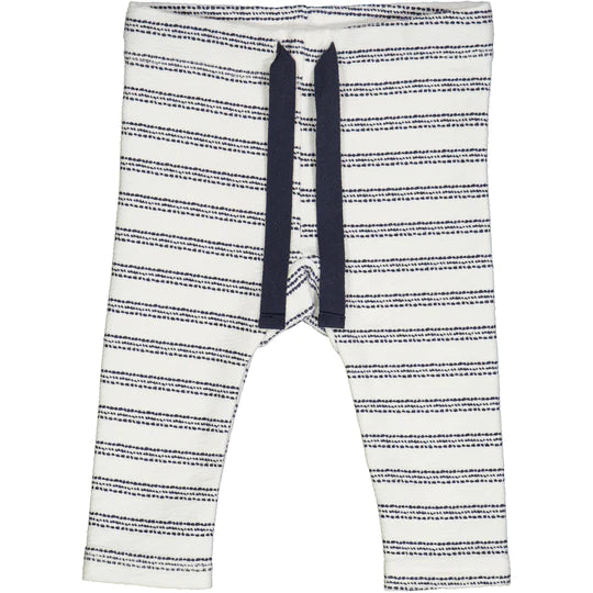 Cream Night Blue Stripe Pants