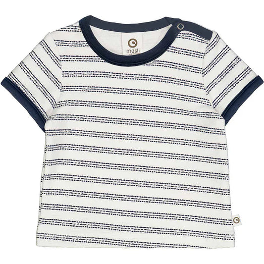 Cream Night Blue Stripe Shirt