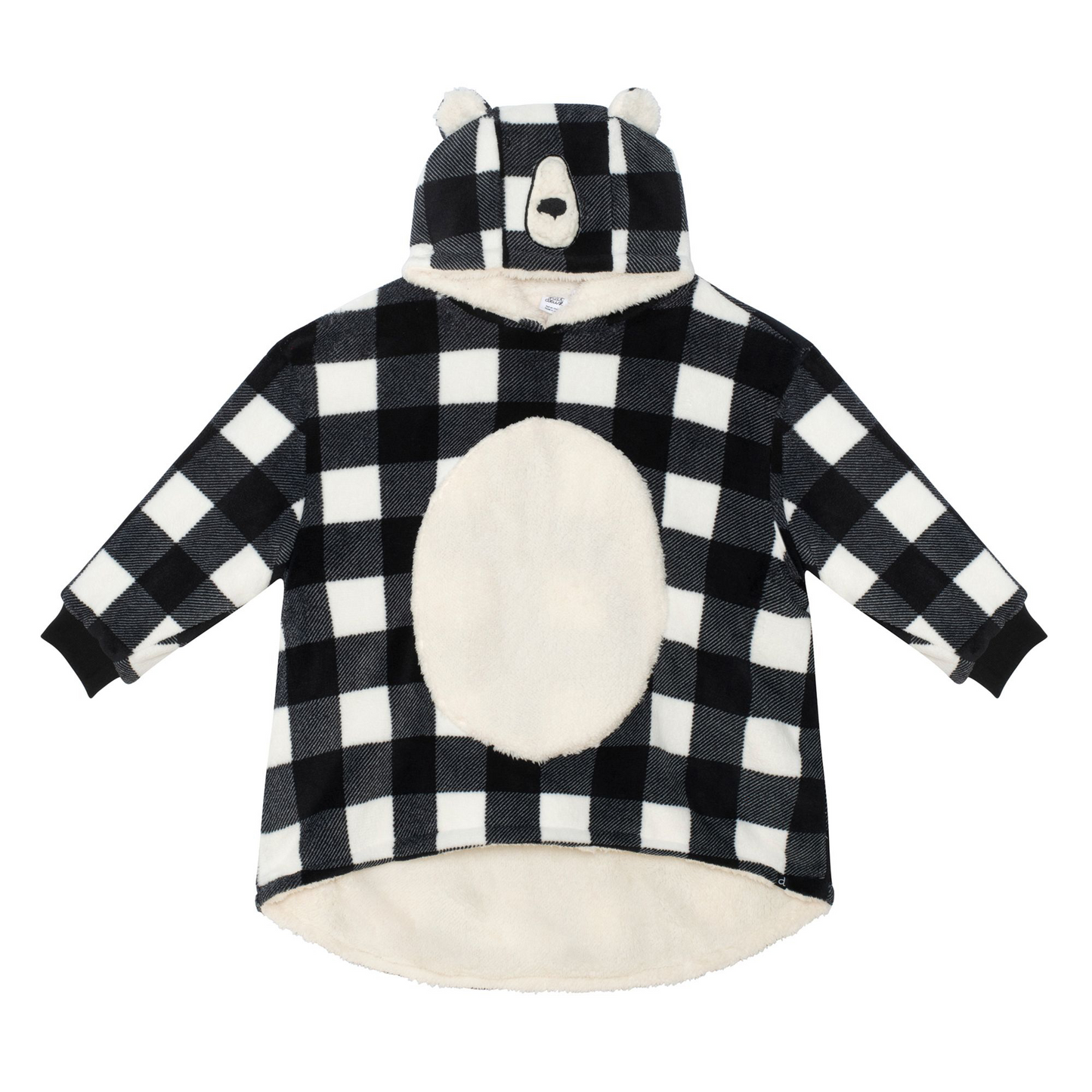 Black Vichy Hooded Blanket