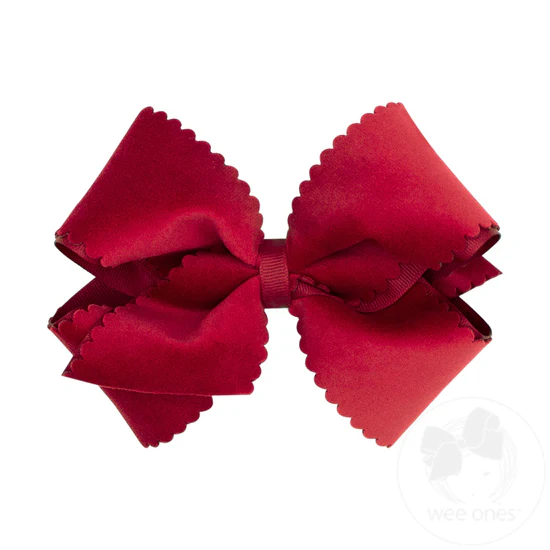 Mini Velvet Scallop Bow