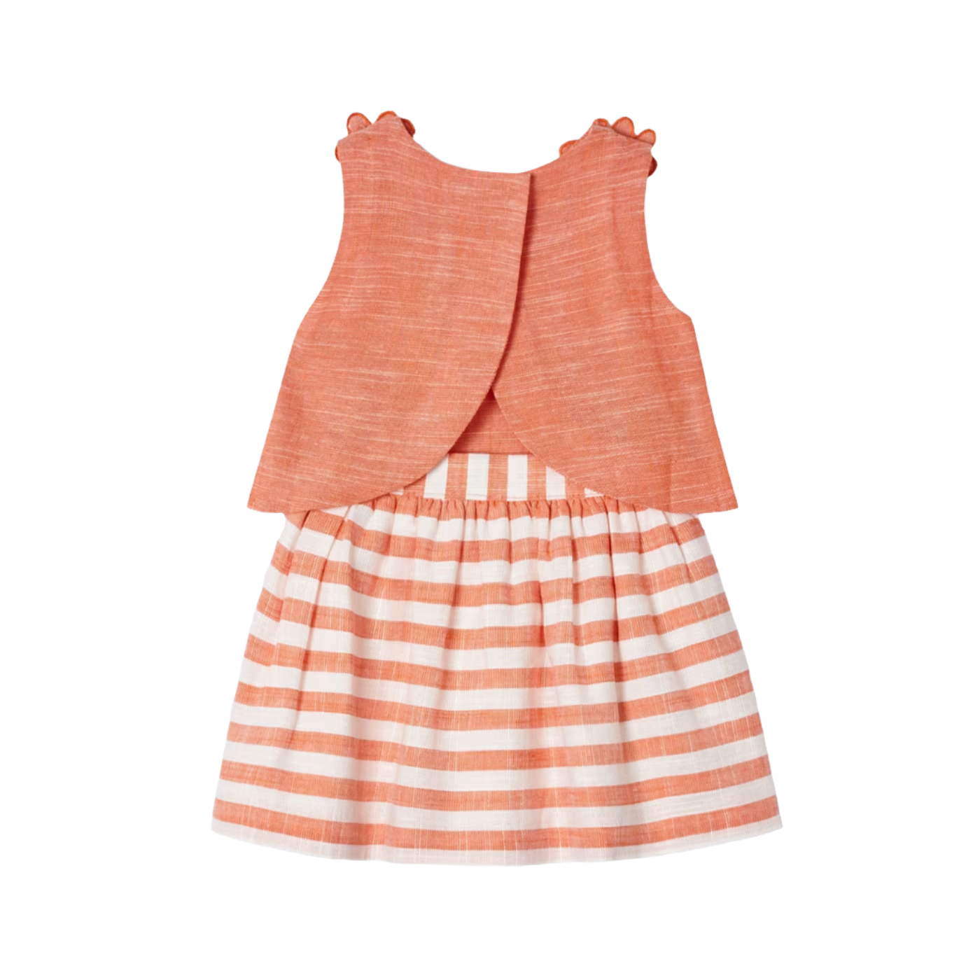 Orange Stripe Skirt Set