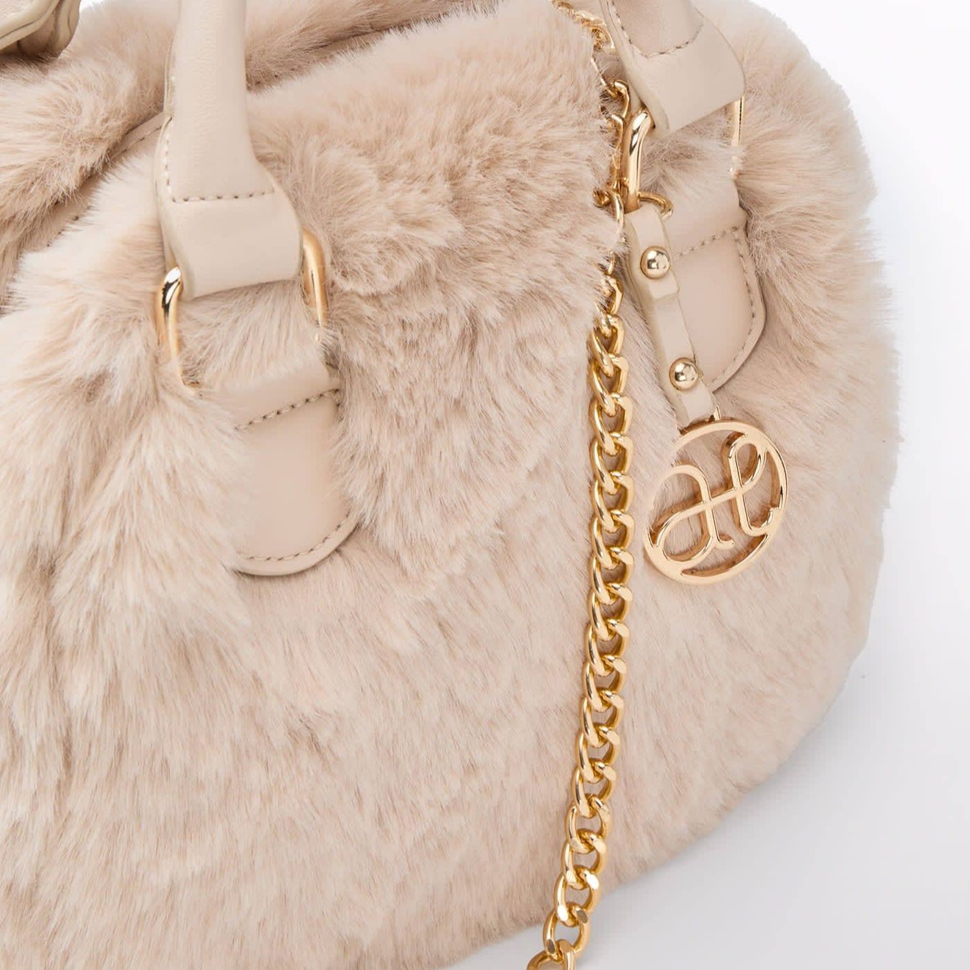 Faux Fur Handle Bag