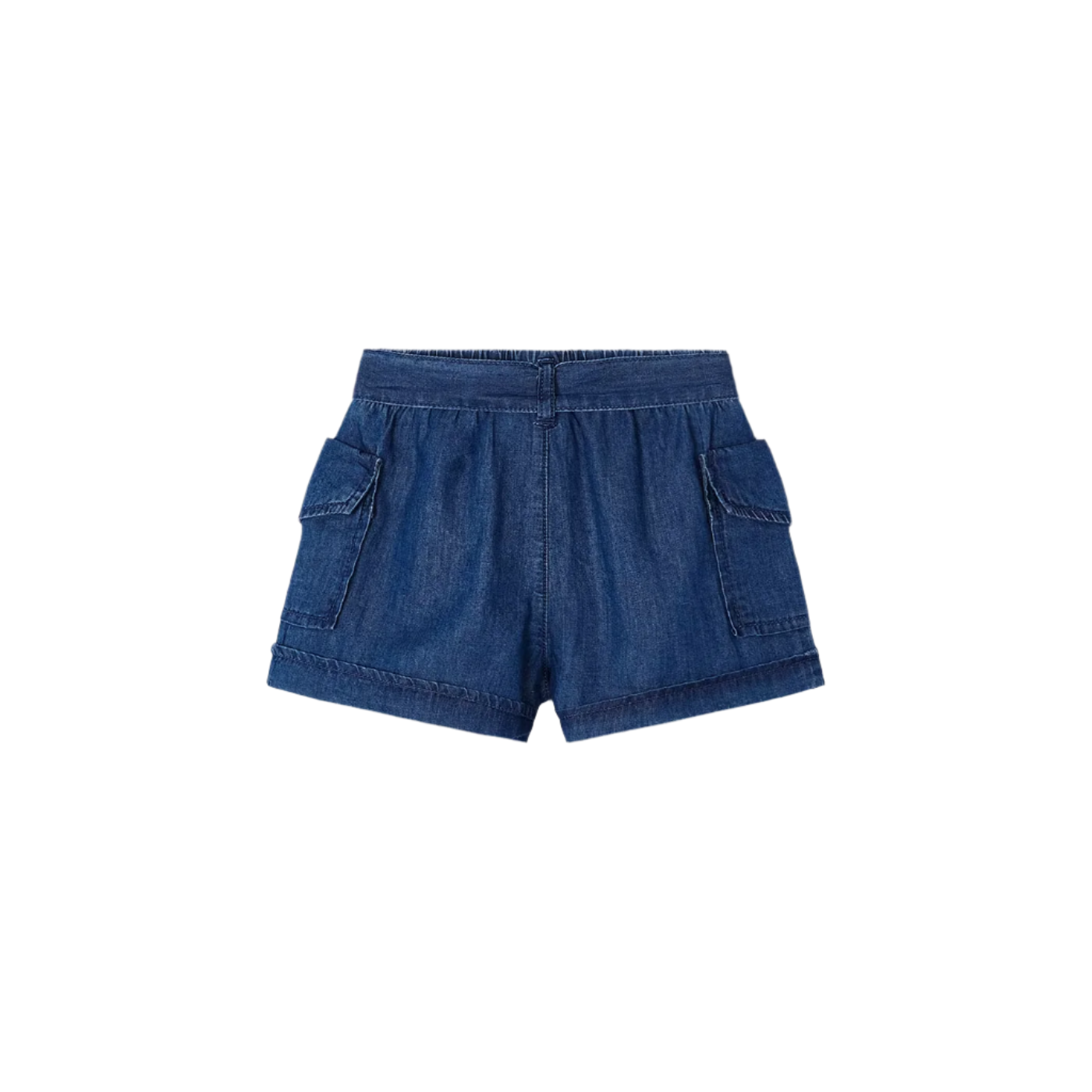 Denim Blue Paperbag Shorts