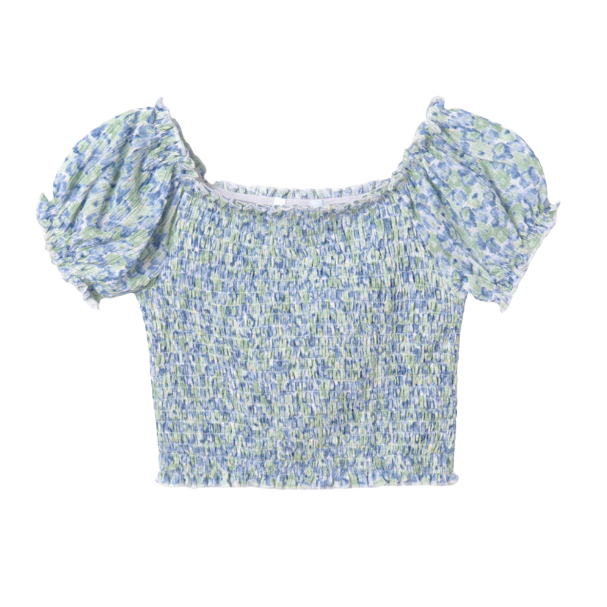 Mint Floral Honeycomb Blouse