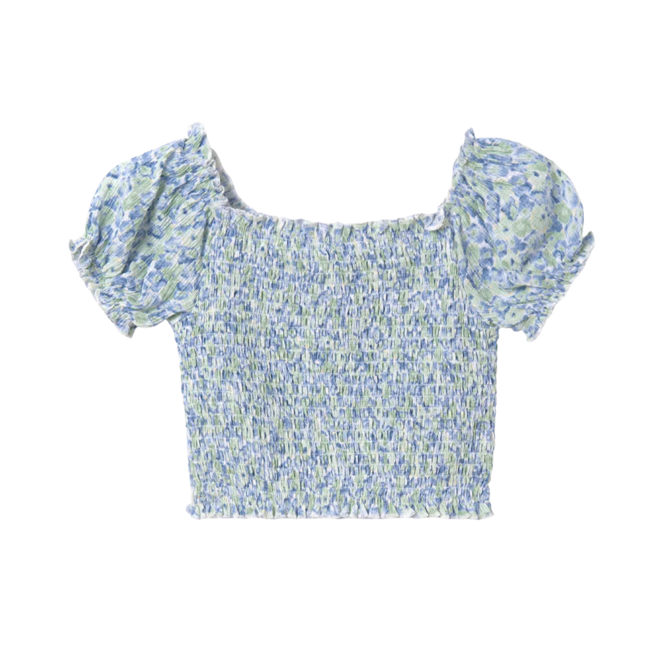 Mint Floral Honeycomb Blouse