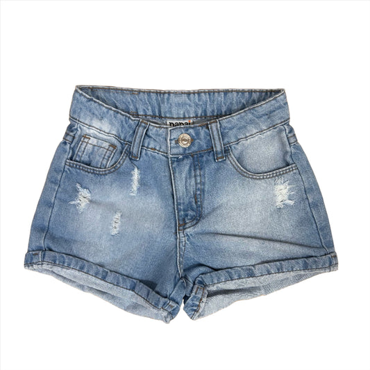 Denim Light Wash Distressed Jean Shorts