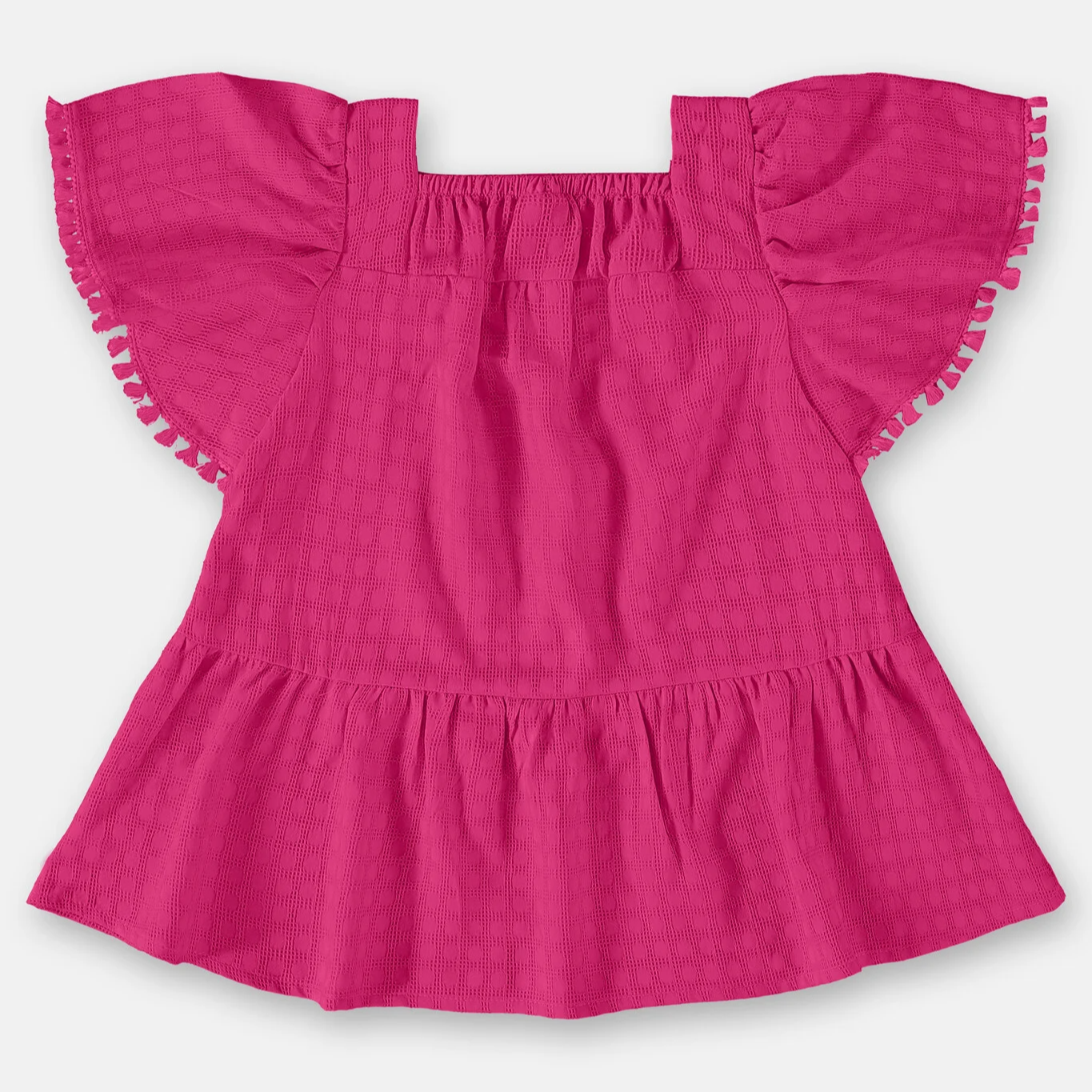 Hot Pink Woven Blouse and Bloomer Set