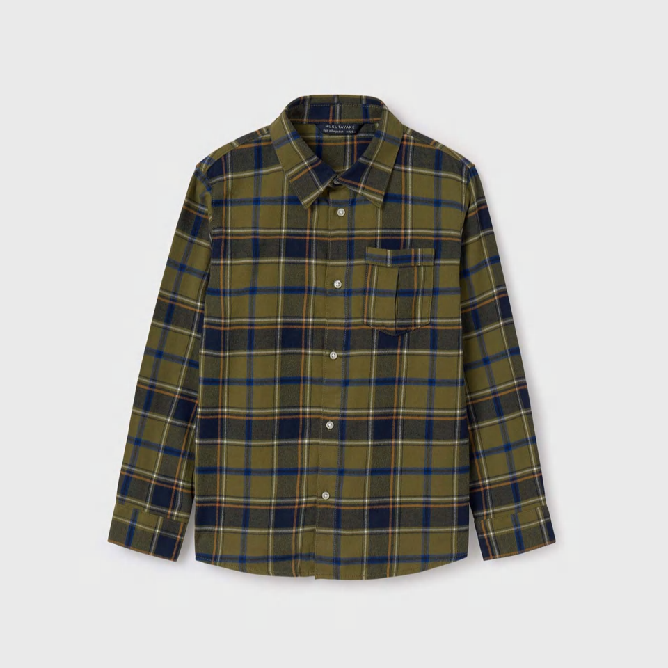 Khaki Olive Plaid Shirt