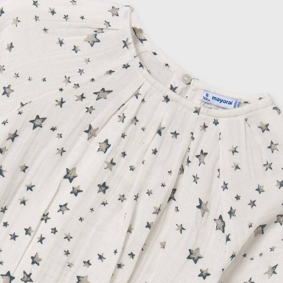 Natural Bluestone Stars Blouse