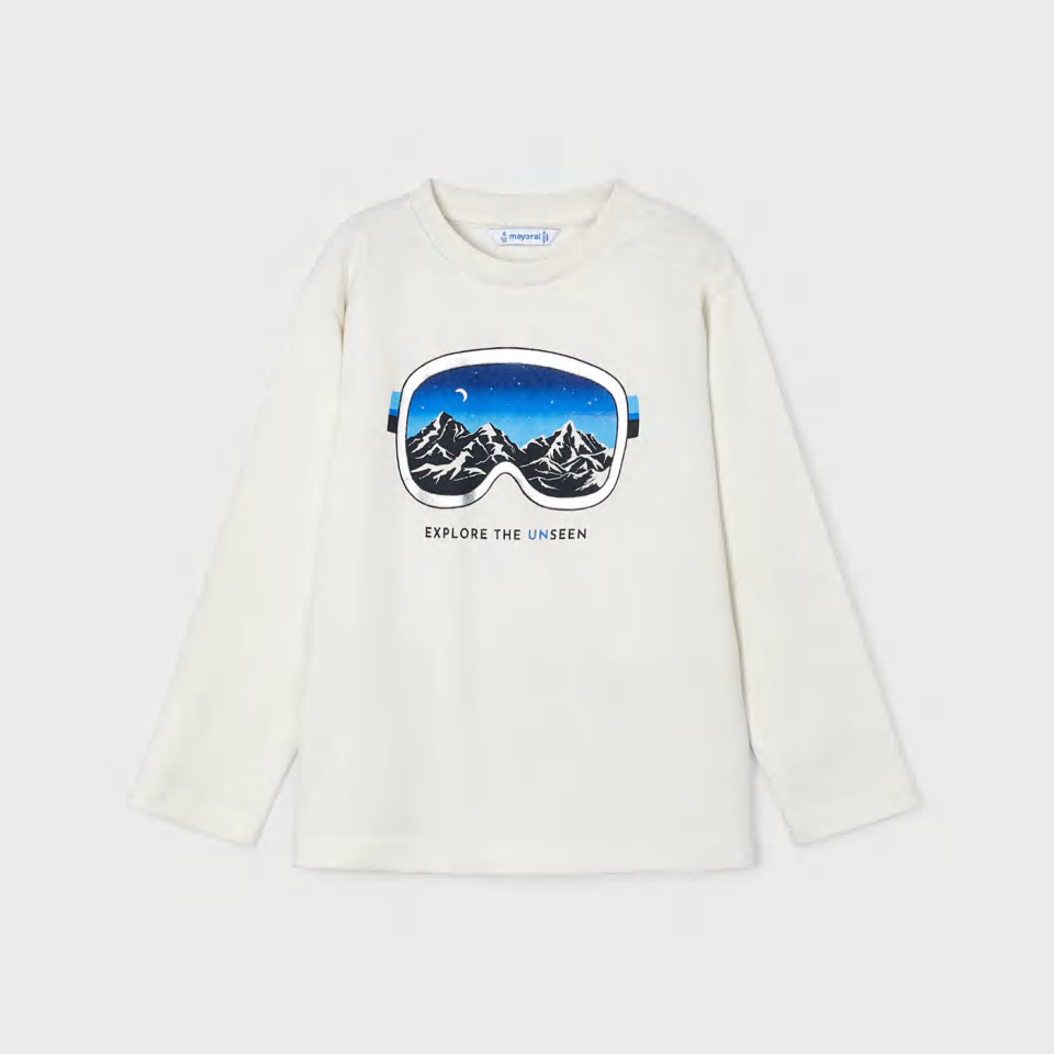 Goggles Silver Print Top