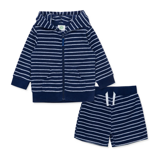 Navy Stripe Cover Up Set