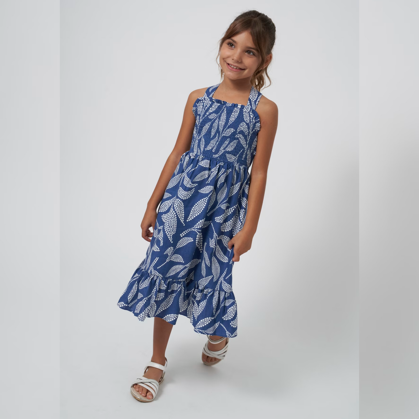 Cobalt Printed Maxi Dress