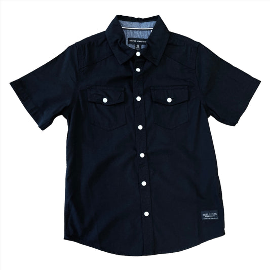 Black Western Snap Button Up Shirt