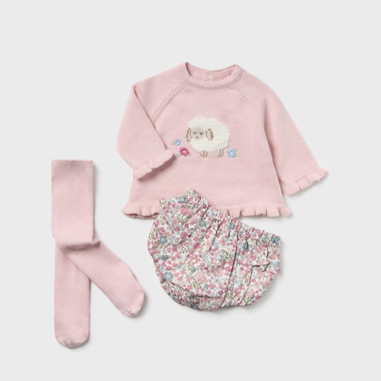 Rose Lamb Bloomer Set