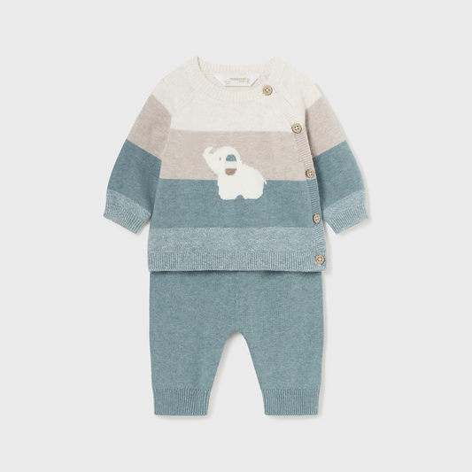 Iceberg Blue Elephant Sweater Set