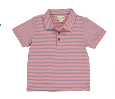 Orange Cream Stripe Polo