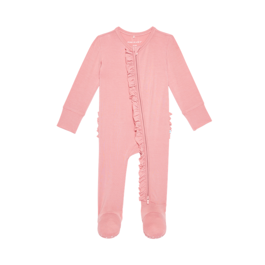 Autumn Blush Zippered Footie