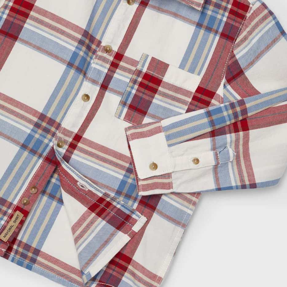 Wine Blue Plaid Button Up Shirt