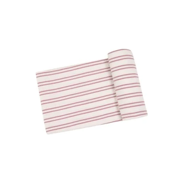 Rib Foxglove & Sugar Swizzle Swaddle Blanket O/S