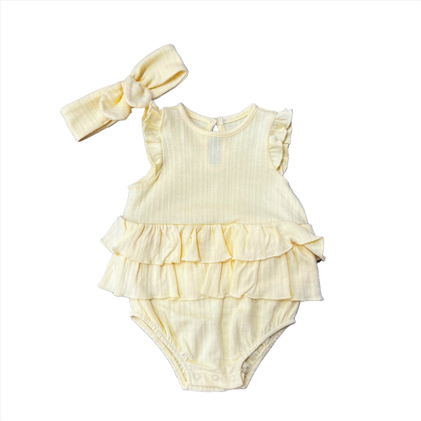 Pale Yellow Bubble Romper