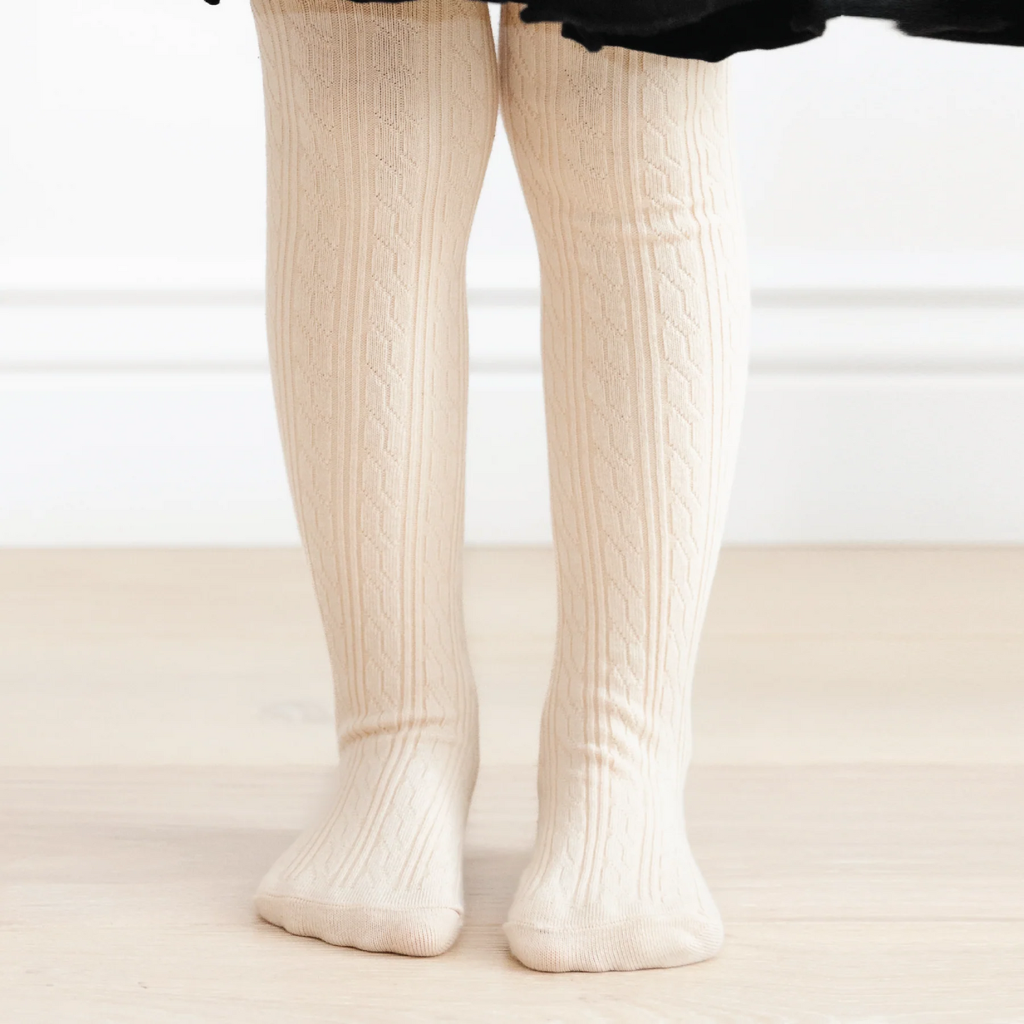 Vanilla Cable Knit Tights