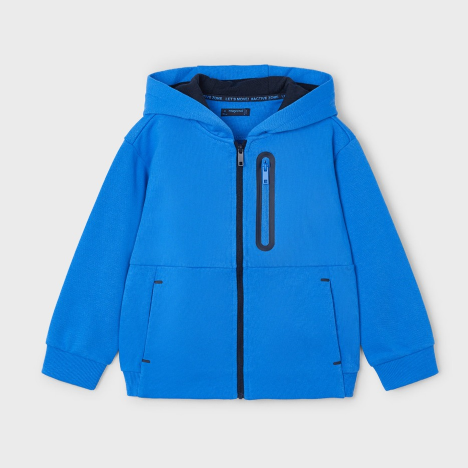 Cerulean Blue Zip Up Hoodie