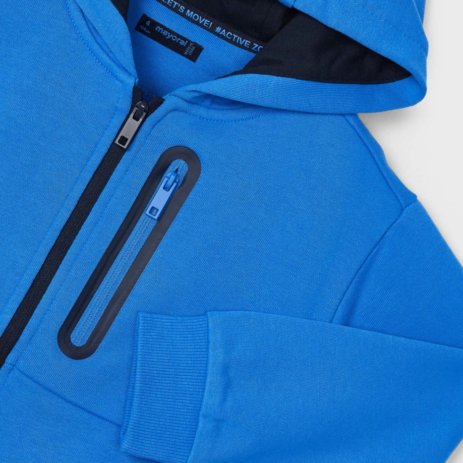 Cerulean Blue Zip Up Hoodie