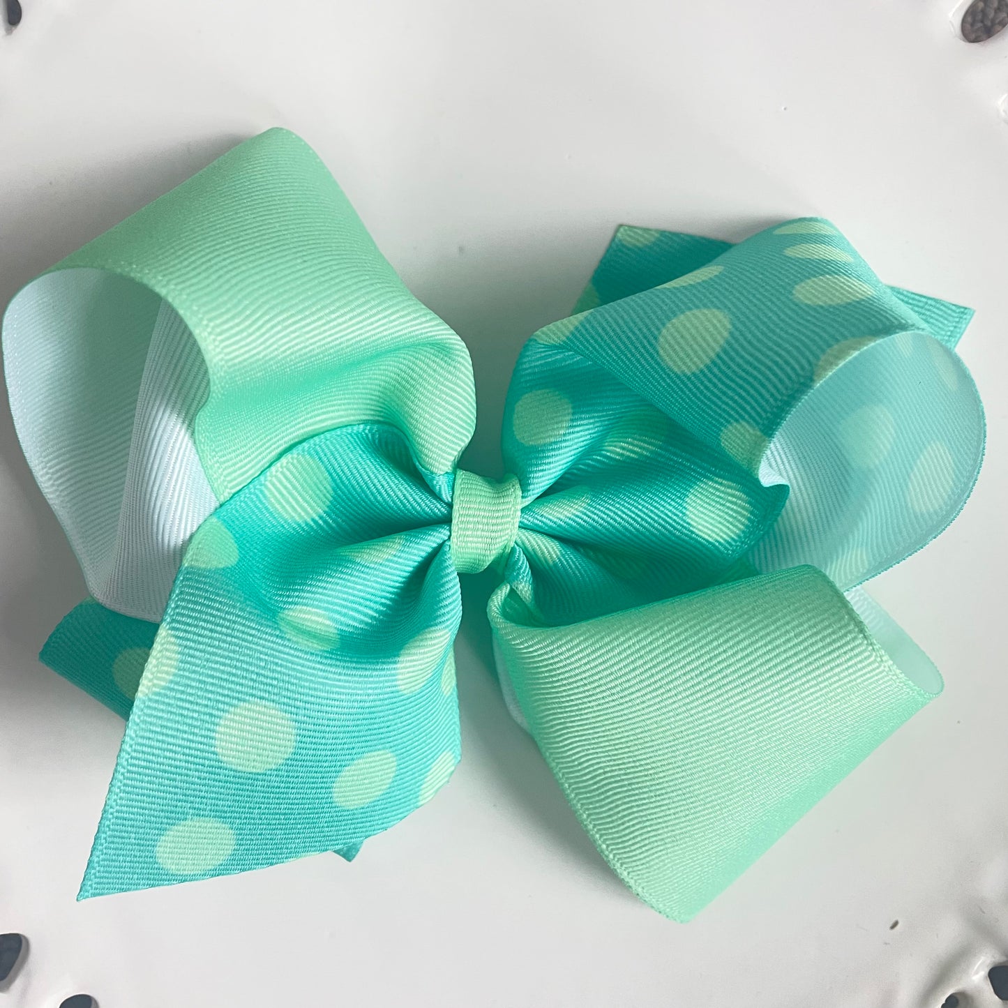 King Color Block Polka Dot Bows