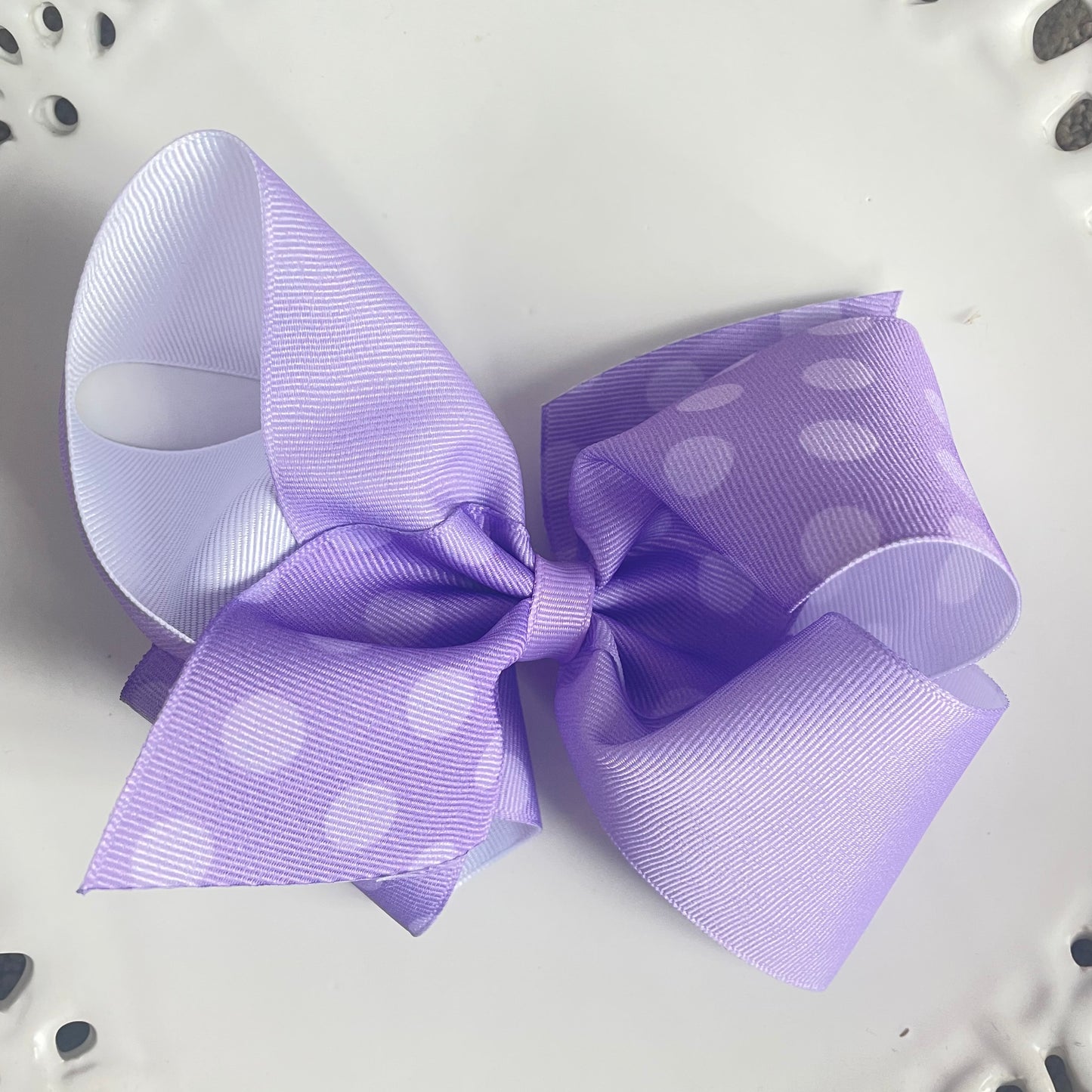 King Color Block Polka Dot Bows