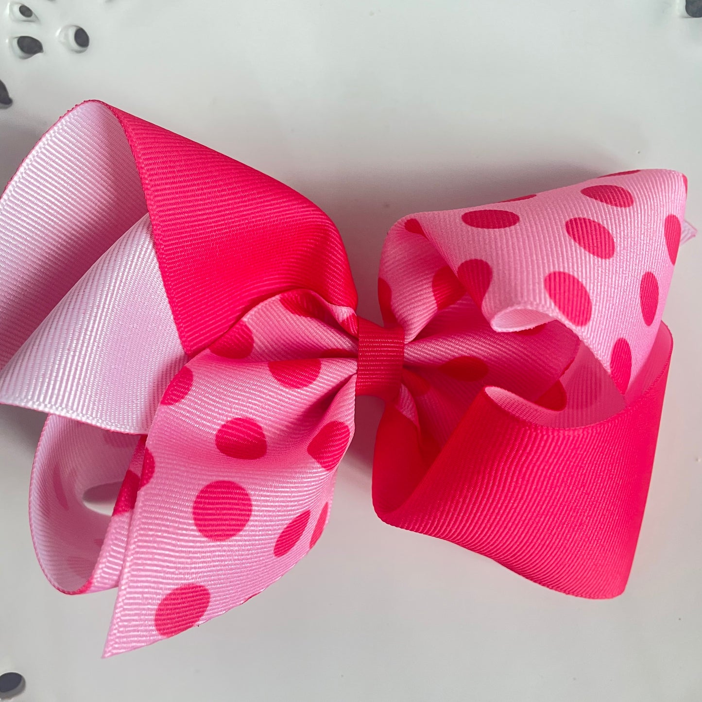 King Color Block Polka Dot Bows