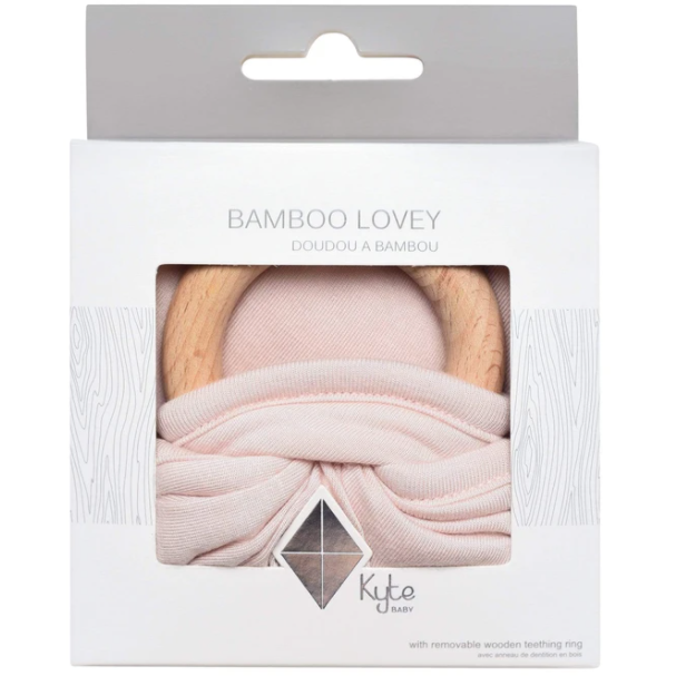 Blush Lovey with removable teething ring