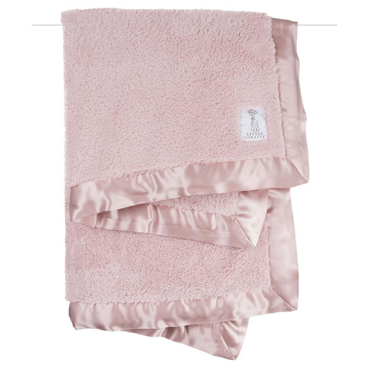 dusty pink fuzzy blanket